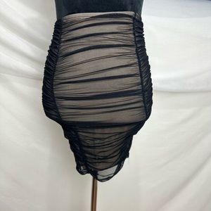 Small Black and nude mini skirt